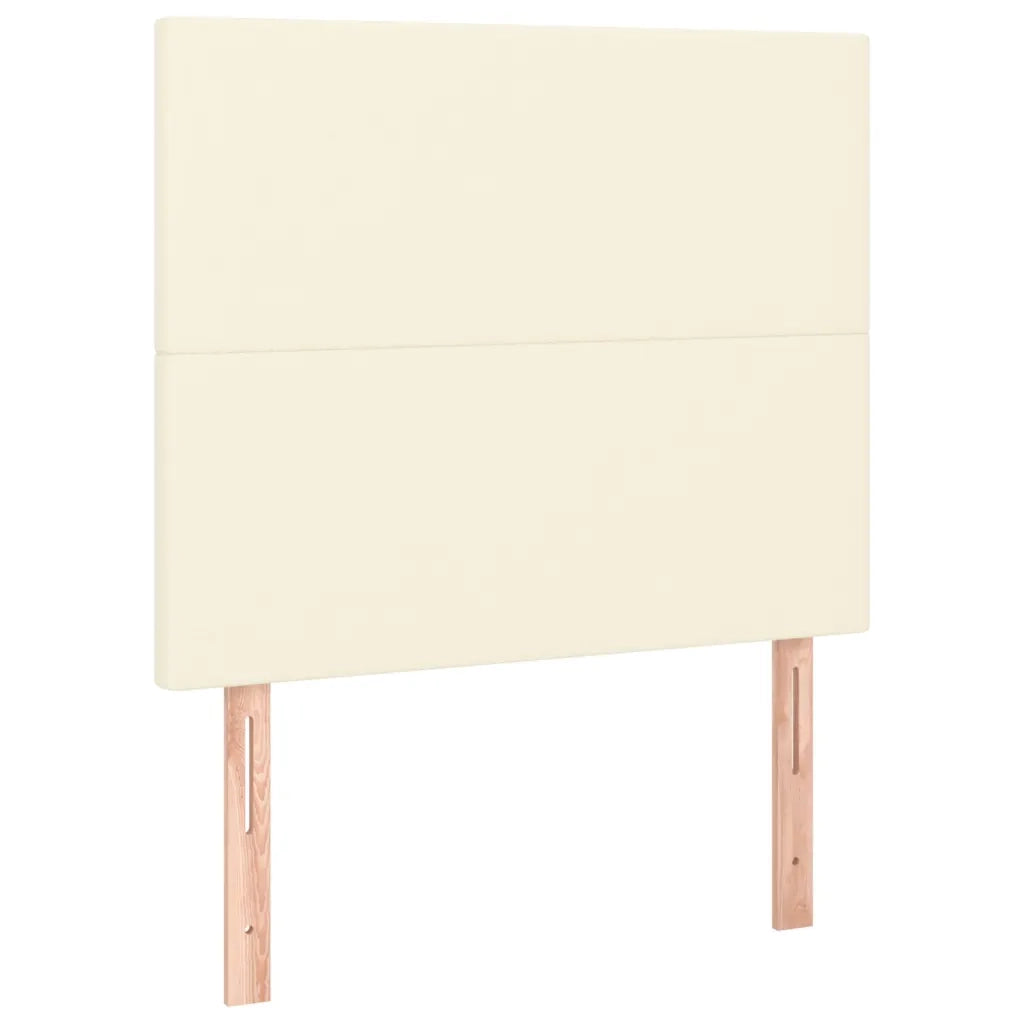 Letto matrimoniale | Letto per adulti | Giroletto con Testiera Crema 120x200 cm in Similpelle