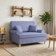 Poltrona XXL con cuscini Blu jeans Tessuto 42043516