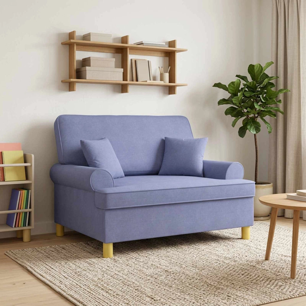 Poltrona XXL con cuscini Blu jeans Tessuto 42043516