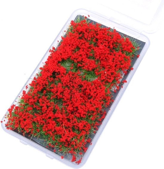 Set di Fiori Erba - 50 pezzi - Realistici - Verde - Modello Paesaggio - Fiori Decorativi - Adatto per Modelli di Scala - Cespugli Verdi.