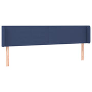 Testiera | Testata ad Orecchio Blu 163x16x78/88cm in Tessuto