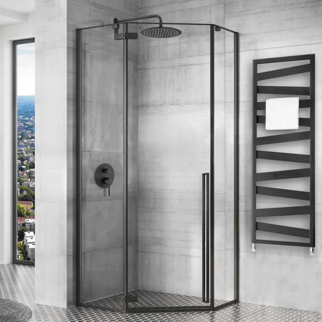 Cabina Doccia Diamond Black Mat 100x100