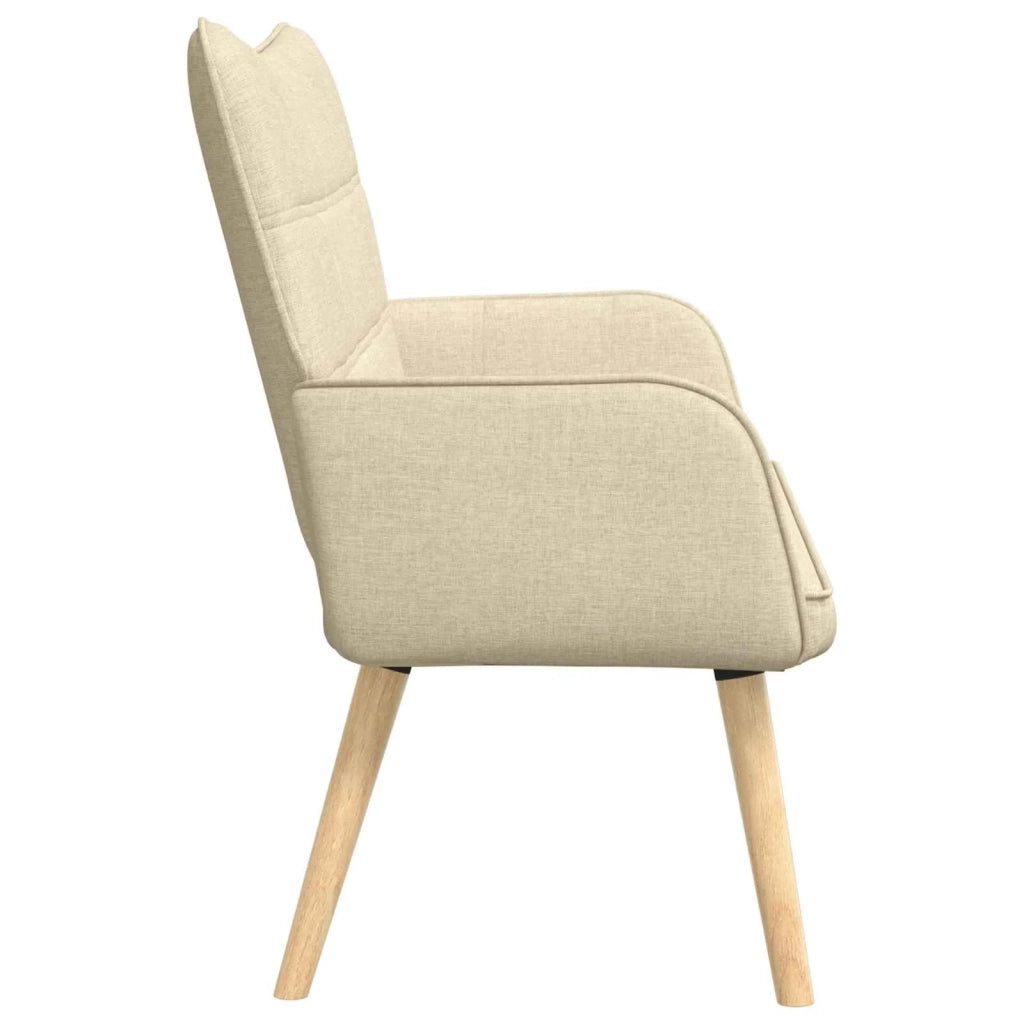Sofa a Due Posti Crema 115 x 61 x 87 cm Tessuto 42028898