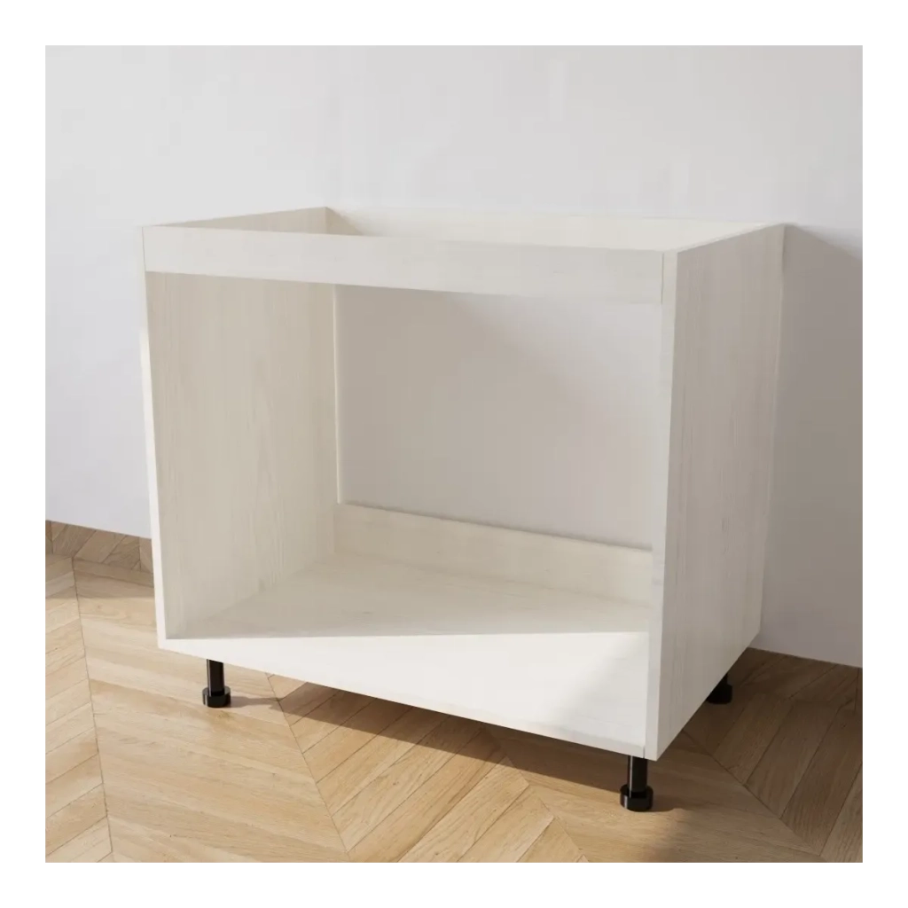 Base da lavello da incasso con Le Seguenti Misure l=90 cm p=55,5 cm h=72 cm Colore Larice Bianco con spedizione in Kit senza Ante