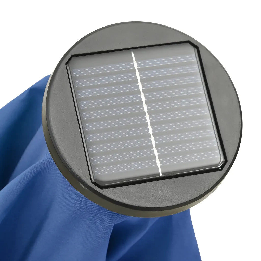 Ombrellone con Luci LED Azzurro 200x211 cm in Alluminio 313564