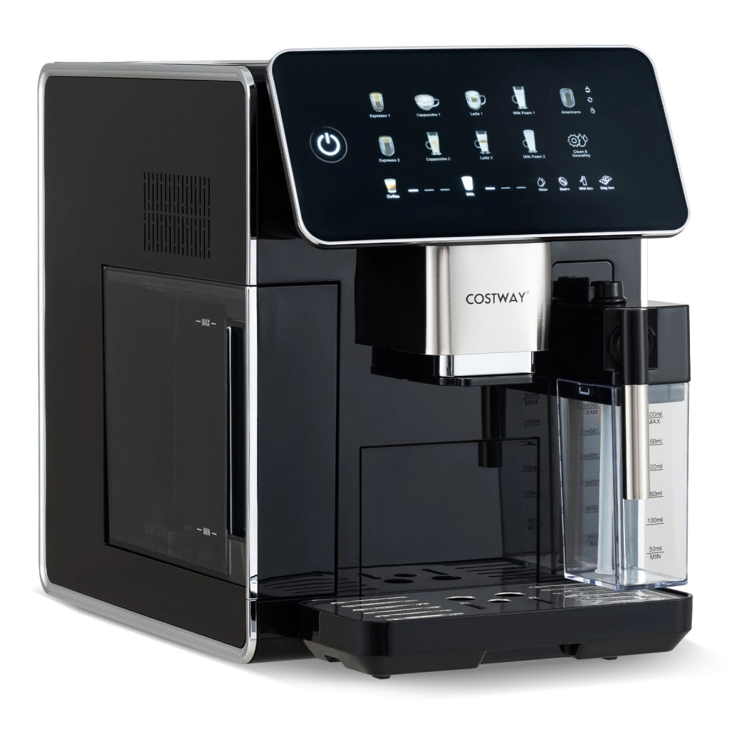 Machina da caff¨¨ automatica con macinacaff¨¨ e montalatte, Macchina caff¨¨ grani con display e autopulizia