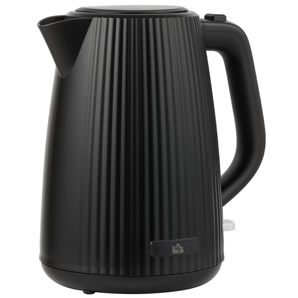 Bollitore elettrico 1,7 L 2200W nero a ebollizione rapida con filtro anticalcare rimovibile e spegnimento automatico per casa e cucina