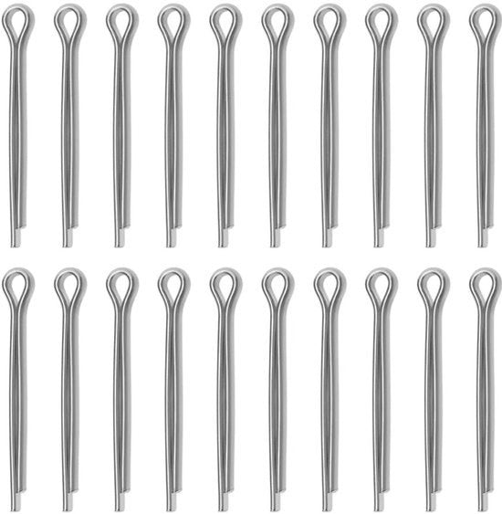 Freni bicicletta Piastrina di arresto Pin di fissaggio - 20 pezzi - Stagno Pin di fissaggio - Montaggio - Compatibile con freni bicicletta - Grigio.