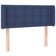 Testiera | Testata ad Orecchio Blu 103x16x78/88cm in Tessuto