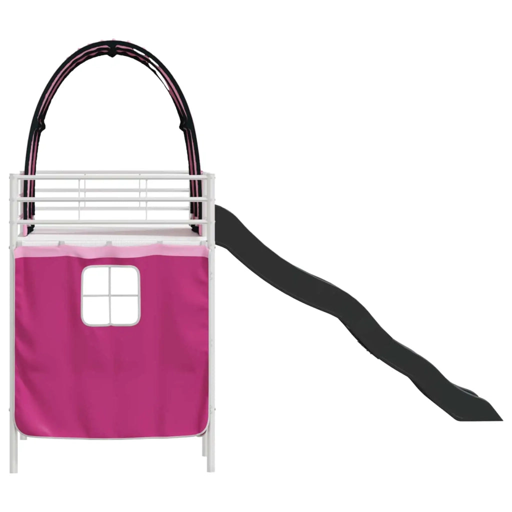 Struttura del letto loft per bambini Bianco e Rosa 75 x 190 cm 42020864