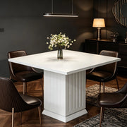 Tavolo da pranzo quadrato bianco per 4 persone