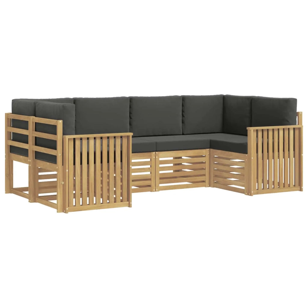 Set di divani da esterno 6 pcs Bianco e Antracite 3392392