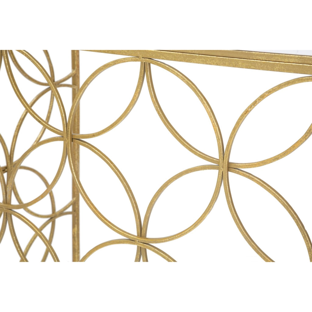Tavolo Consolle VKH619, Oro, Marmo, 120x40x80 cm