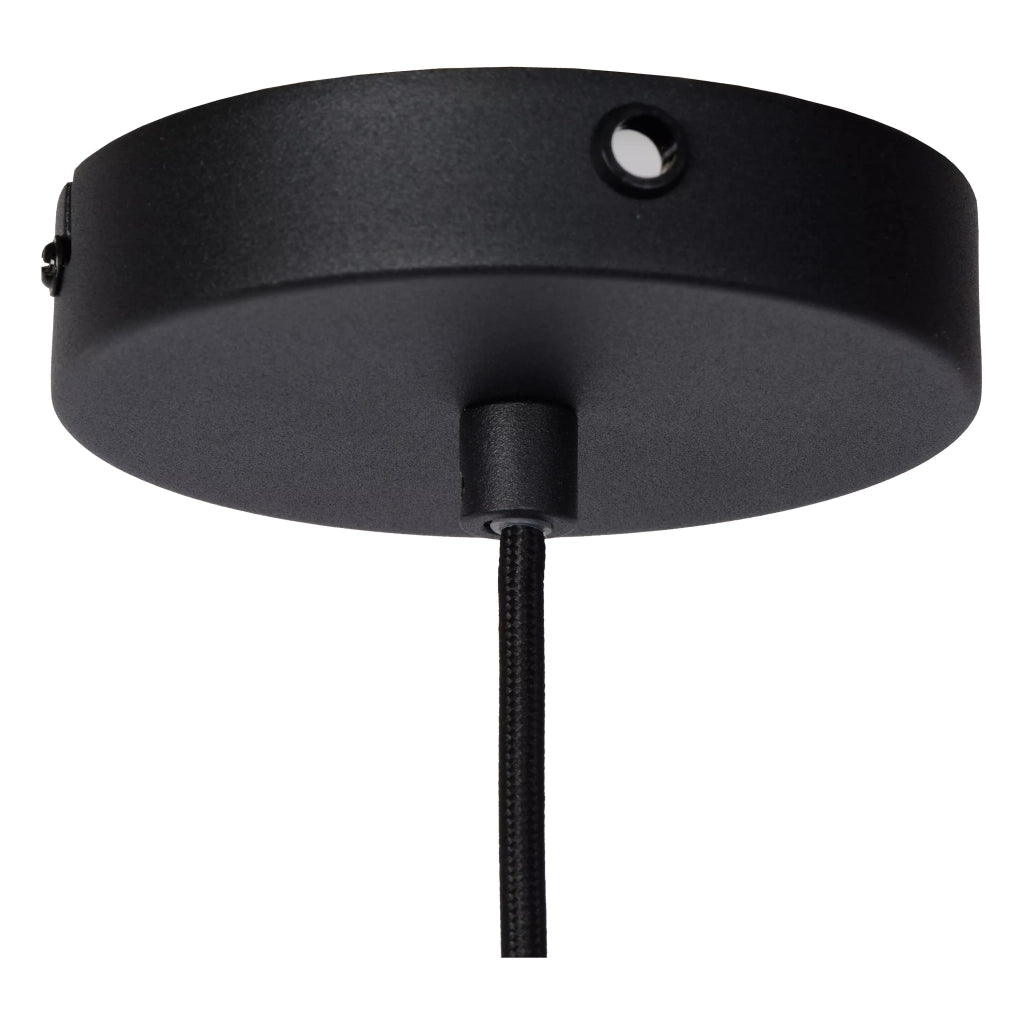 Lampada a sospensione Lucide Siemon nera oro E27 Ø40