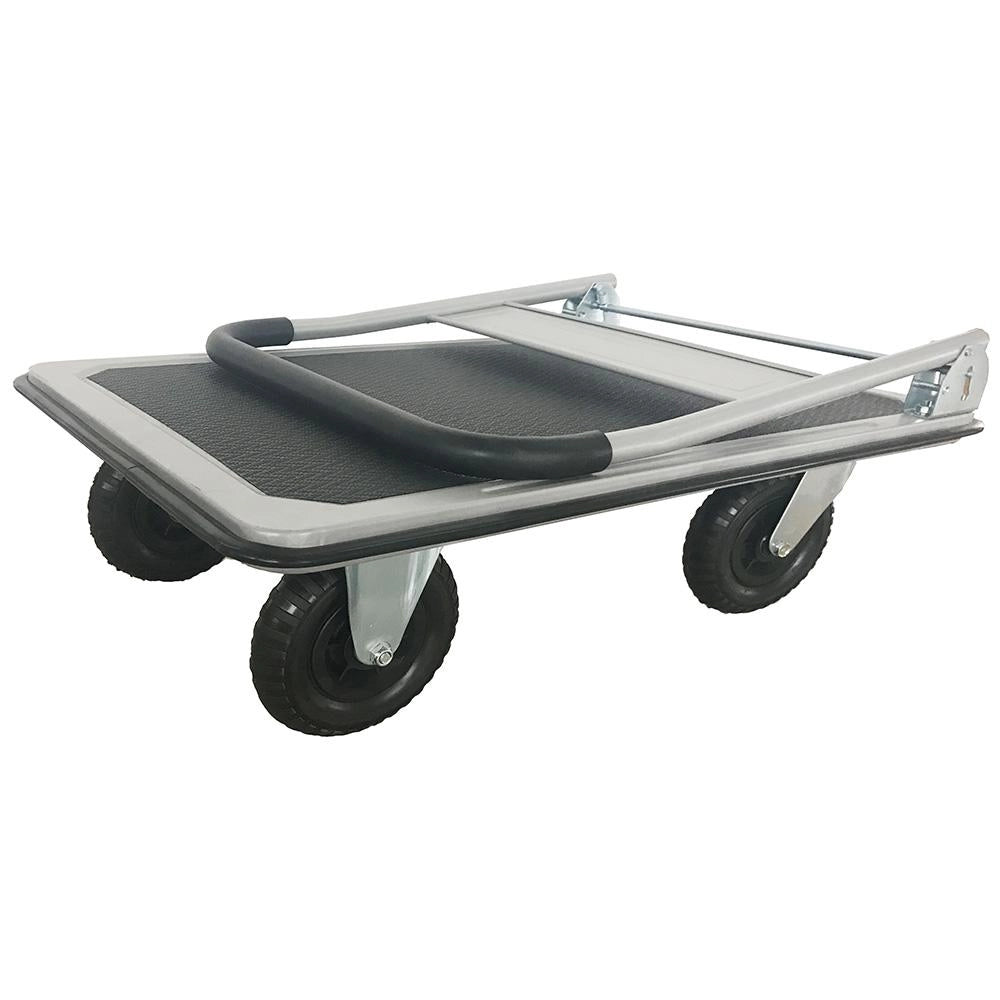 Carrello Pieghevole da Trasporto 350 Kg in Lamiera Tosini Grigio e Nero