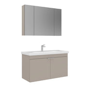 Set mobile lavabo con specchio (2 pezzi) "Desna 100" - 100 x 45 x 58 cm - Sabbia