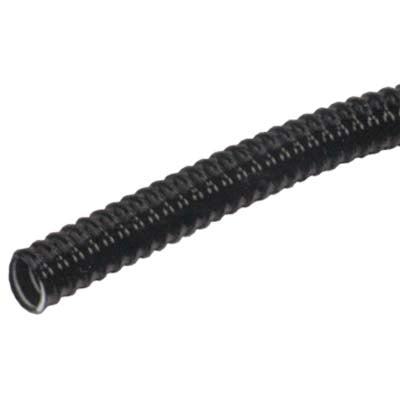 TUBO CORRUGATO + TIRAFILO - PVC NERO MM 16 MT  25- 2 pezzi