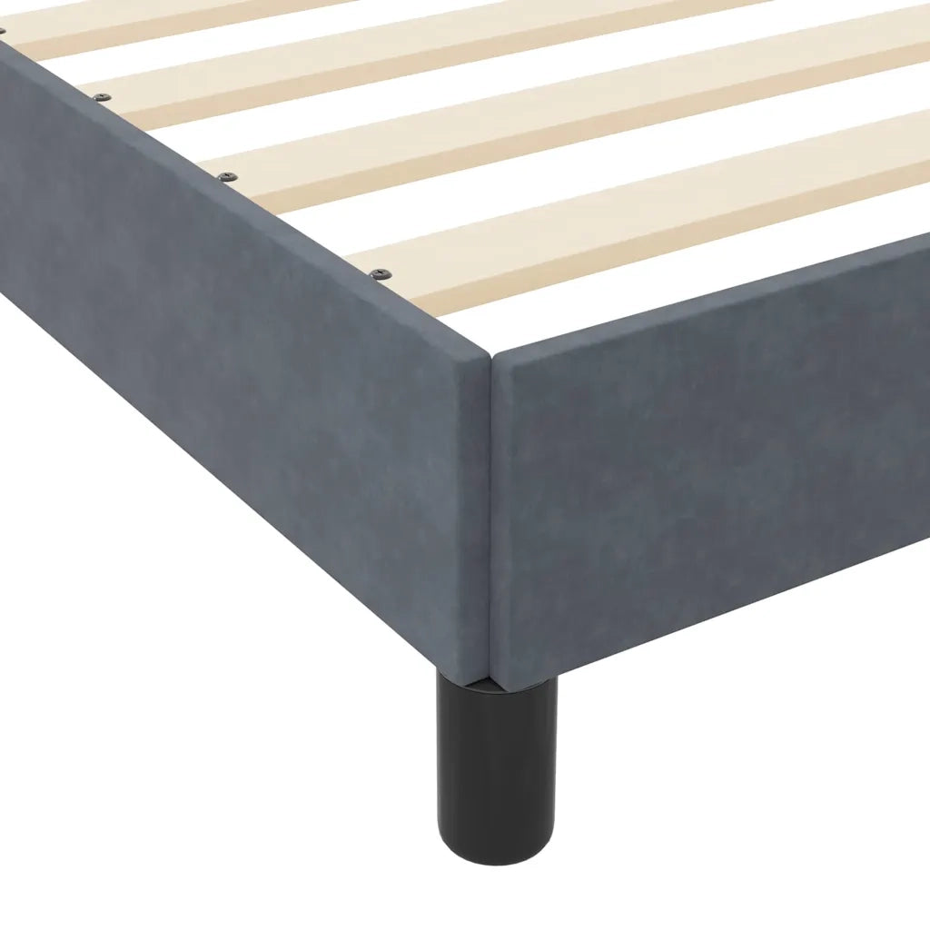 Letto a molle con materasso Grigio scuro 160 x 220 cm Tessuto 3398798
