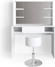 Specchio da bagno a muro 100 cm con specchio e sgabello
