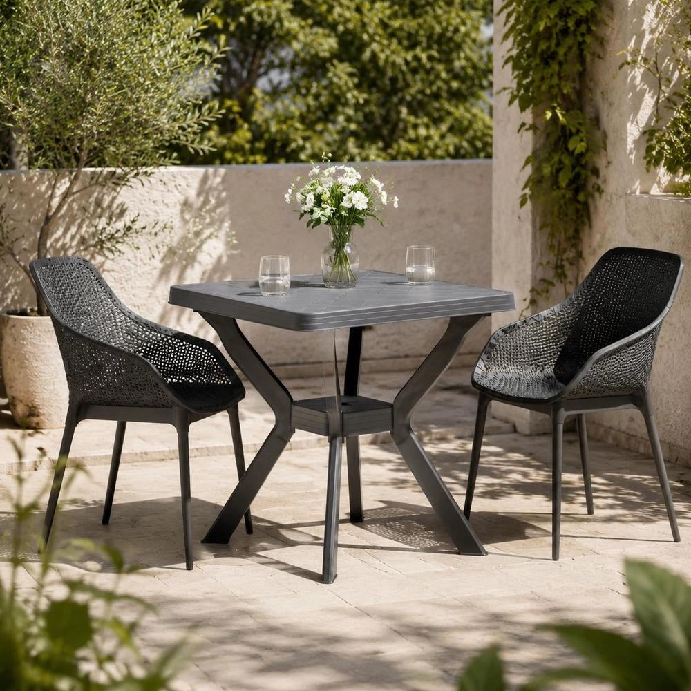 Bistro Table Anthracite 70x70x72 Cm Plastic