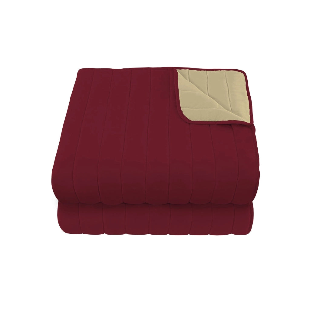 Trapuntino Doubleface Singolo 100gr Bordeaux/Panna