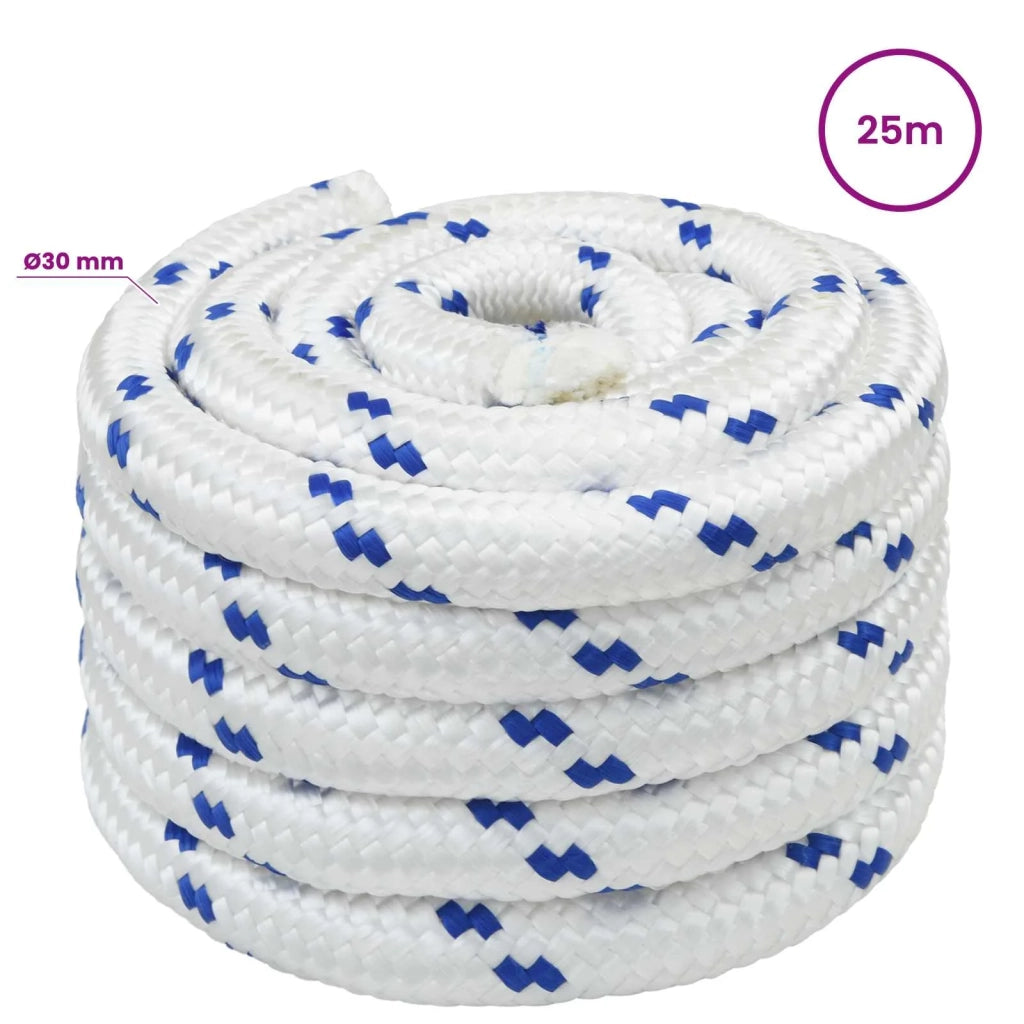 Corda multiuso 30 mm 25 m Bianco e Blu PP 3472899