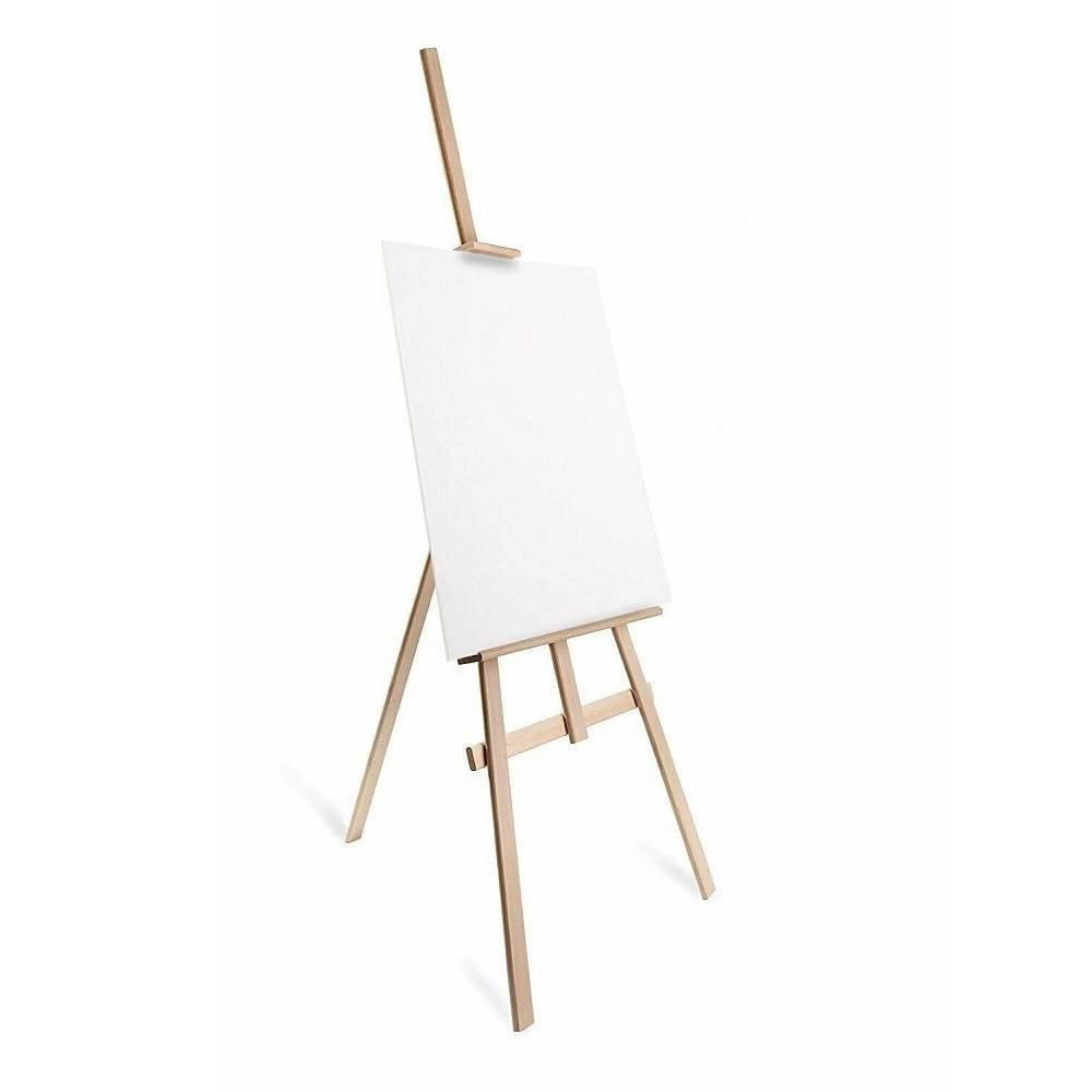 Trade Shop - Cavalletto Pittorico In Legno Inclinabile 70 Cm Pittura Esposizione Tele Quadri -