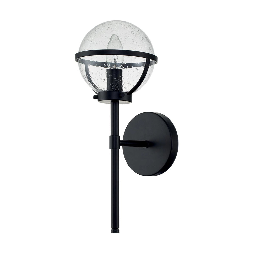 Applique bagno Hollis sfera vetro nera 1xE14 IP44 Hinkley