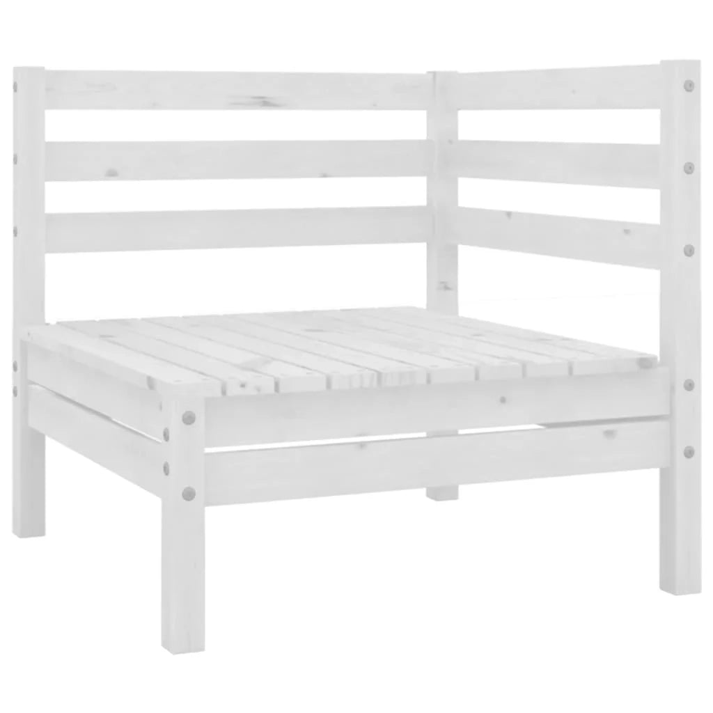 Set di mobili da giardino mobili da esterno 11 pezzi legno di pino massiccio bianco 02_0015496