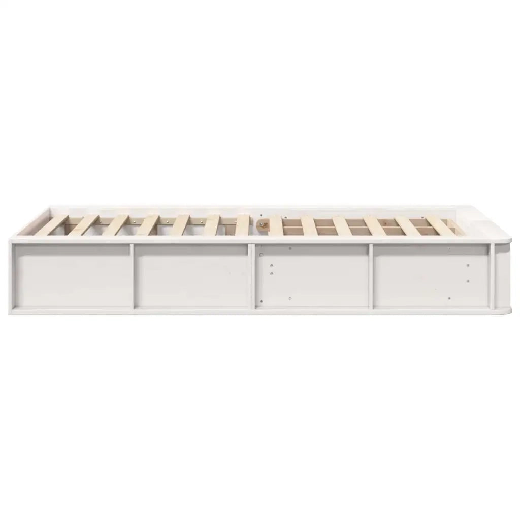 Struttura del letto-Giroletto-Rete del Letto Bianco 75 x 190 cm Pino massello 812944