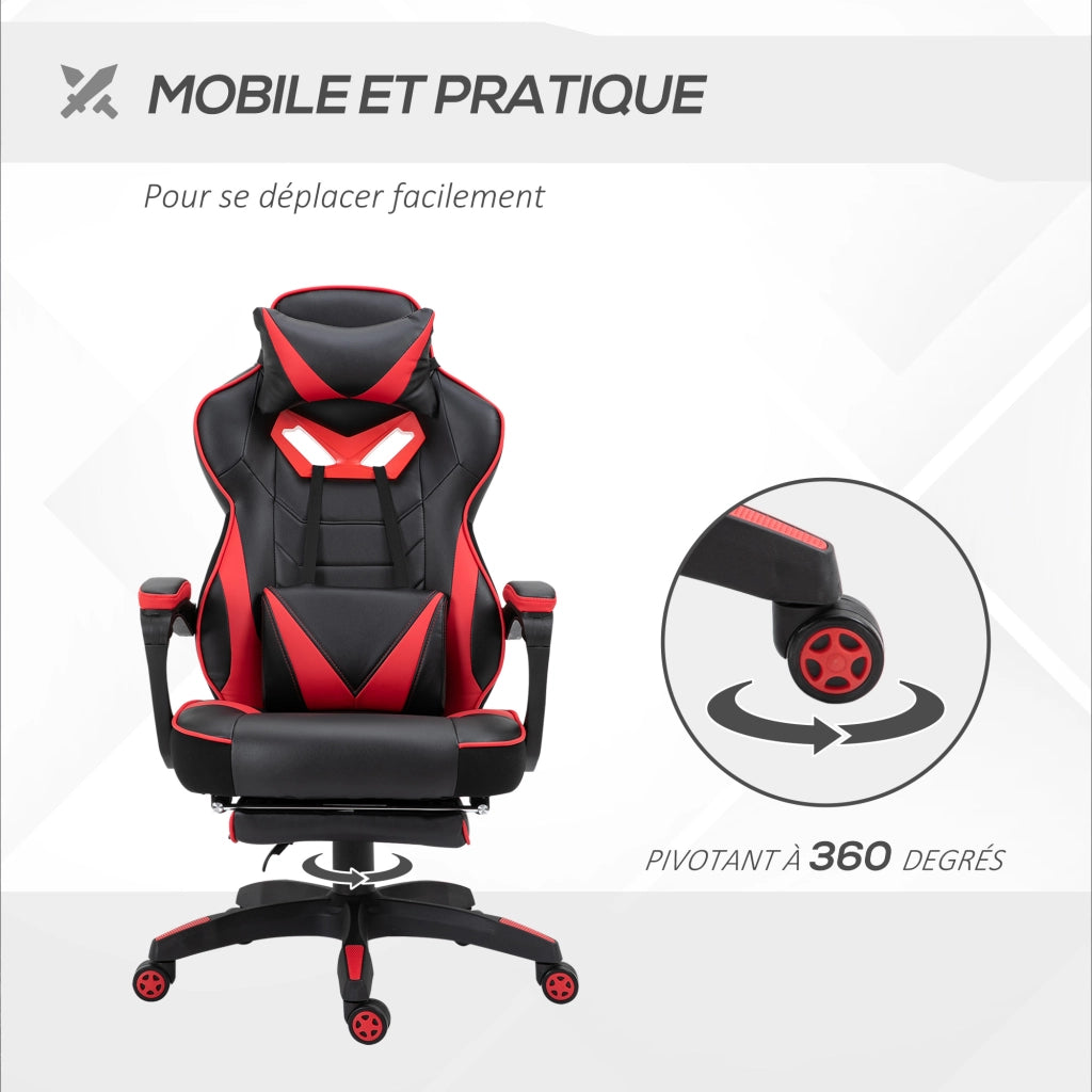 Poltrona da gaming ergonomica ¨C Minimal ¨C nera e rossa
