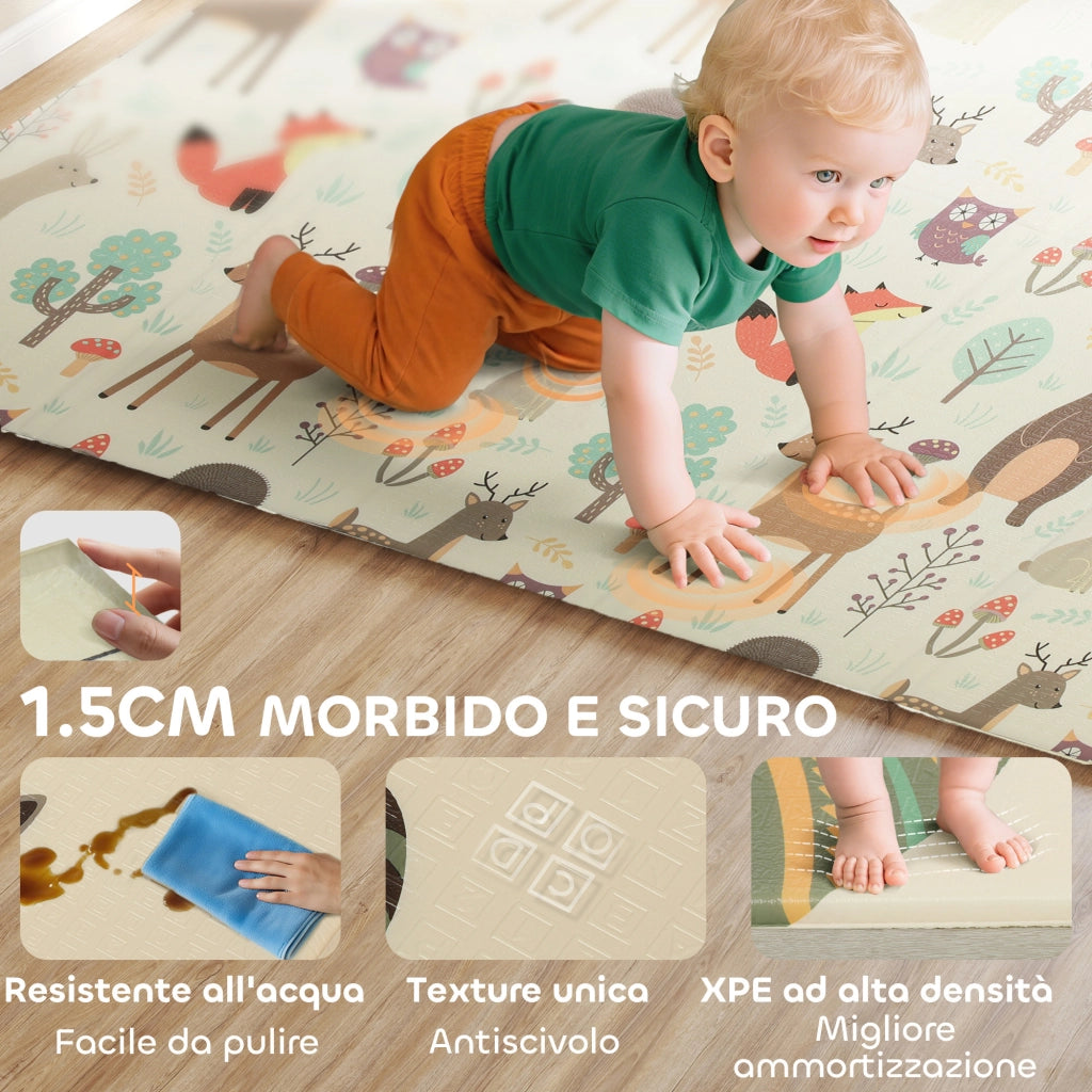 Tappeto per Bambini ¨C Minimal ¨C Multicolore in XPE 196x176x1.5 cm