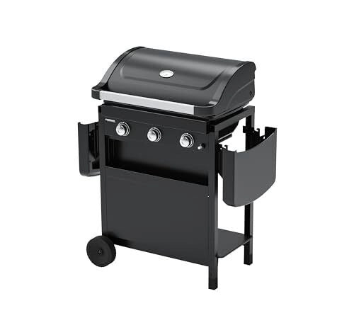 Campingaz 2181054 1 Series Compact Barbecue Carrello Gas 3 Fuochi 7500 W con Griglia e Termometro colore Nero