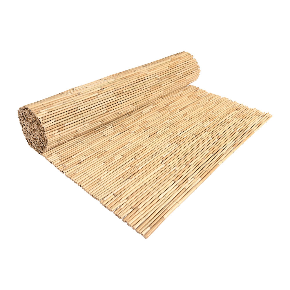 Arella Premium In Bambù Canne Grandi Ø 8-10 Mm Frangivento Frangivista Stuoia Naturale Giardini Balconi Ombreggiante - Naturale - 1.5x3 metri