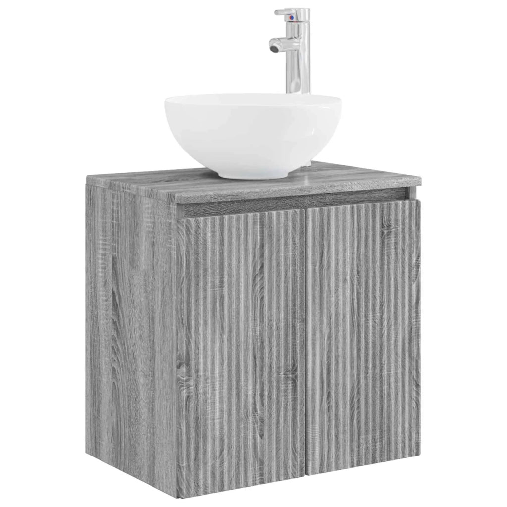 Set di Armadi da Bagno 5 pz Sonoma grigio Legno ingegnerizzato