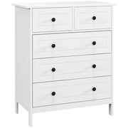 Cassettiera 5 Cassetti ¨C Xylo ¨C Legno Bianco Salvaspazio Antiribaltamento 74x40x91cm