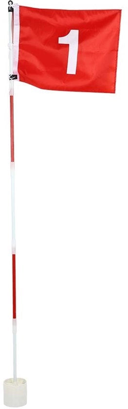 Impianto di Putting Settabile Altezza - Bandiera in Nylon - Asta per Bandiera/Accessori - Cuscino per Buca - Materiale Sostenibile - Peso Leggero 587 g - Accessori da Golf