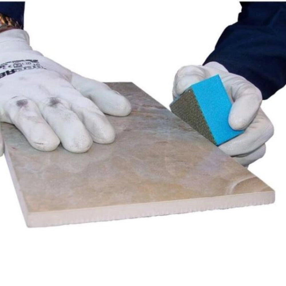 Tampone diamantato abrasivo 55x90 mm smussatura rifinitura bordi spigoli *** colore- blu, confezione 1