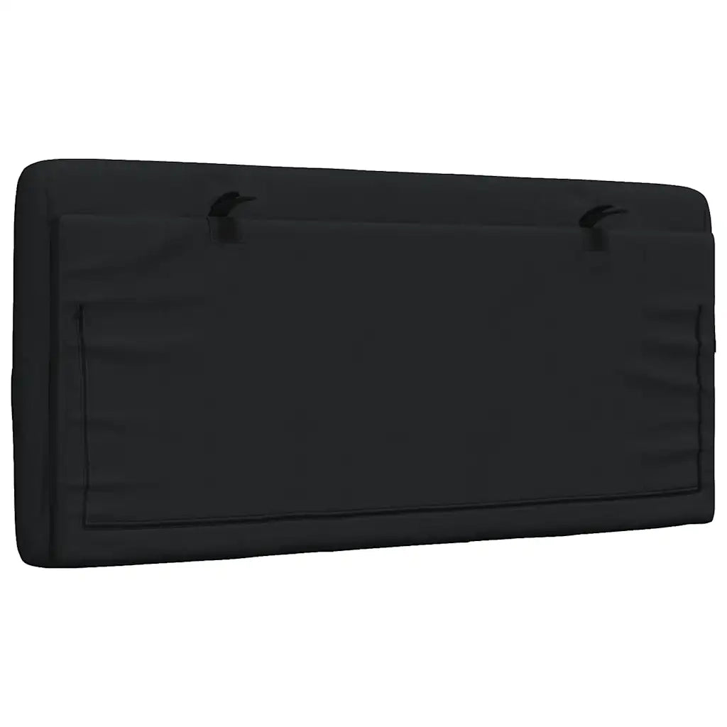 Coussin de tête de lit noir 100 cm tissu