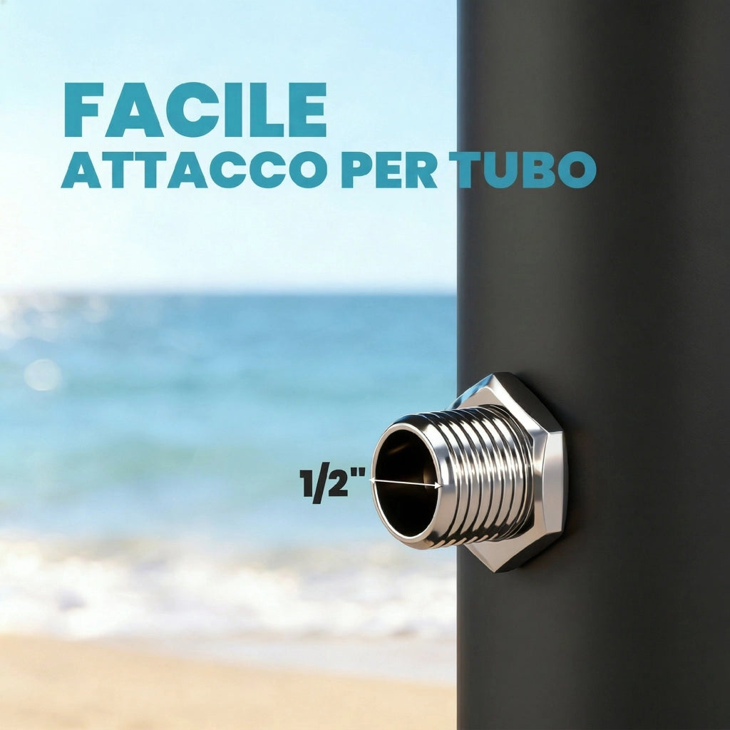Doccia Solare 20L per Giardino ¨C Minimal ¨C Nero