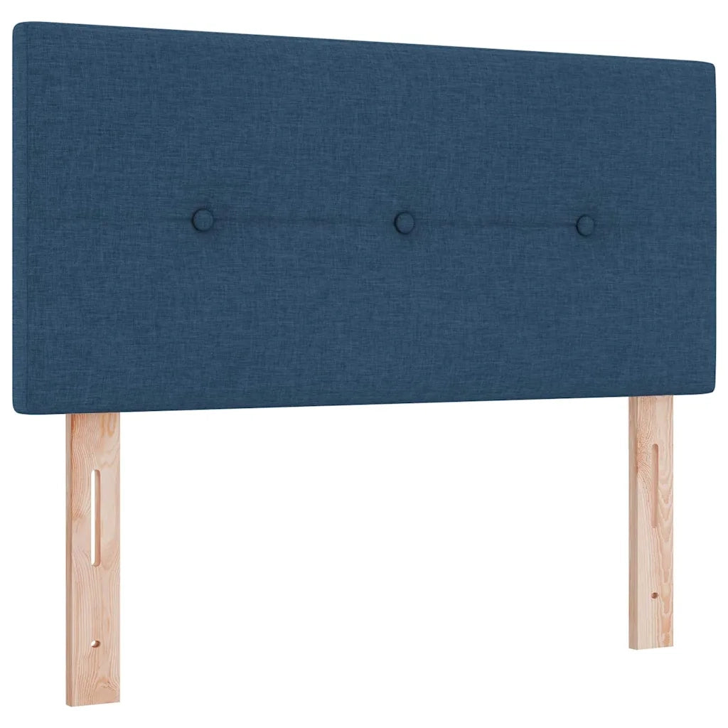 Letto a molle con materasso con led Blu 90 x 200 cm Tessuto