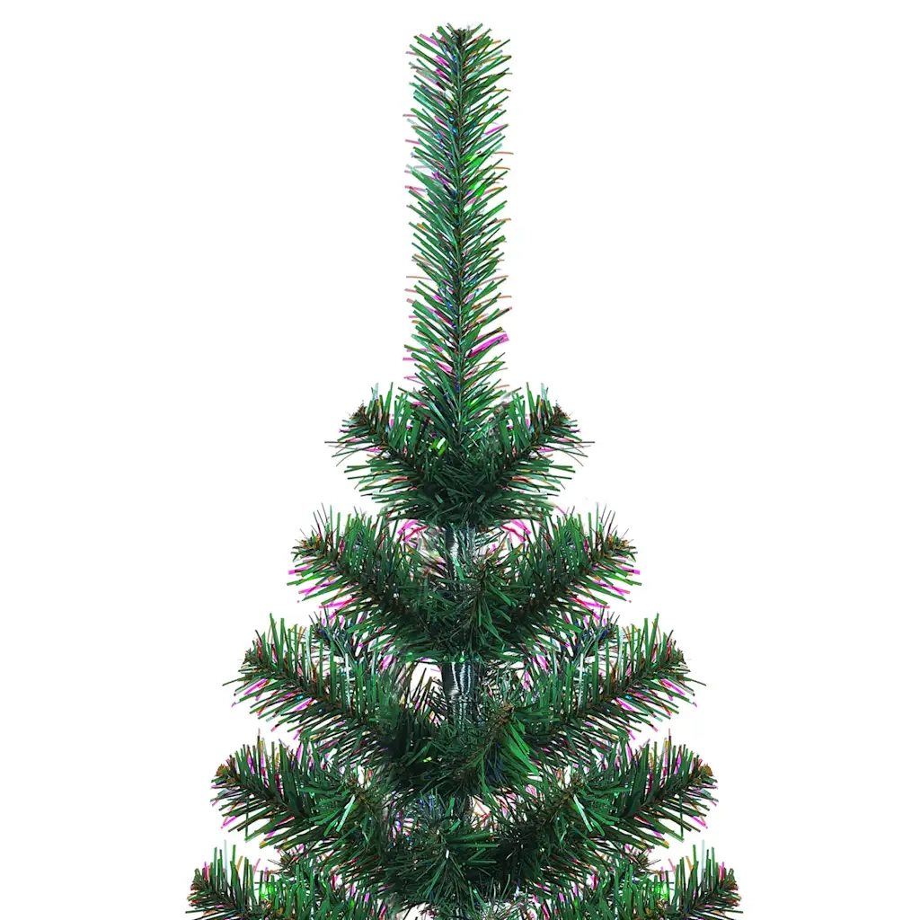 Albero di Natale Artificiale-Albero Natalizio Punte Iridescenti Verde 120 cm PVC