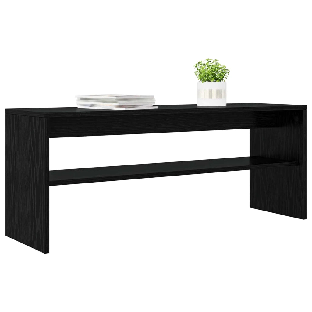 Mobile TV 100 x 30 x 40 cm Rovere Nero Legno ingegnerizzato 8000333
