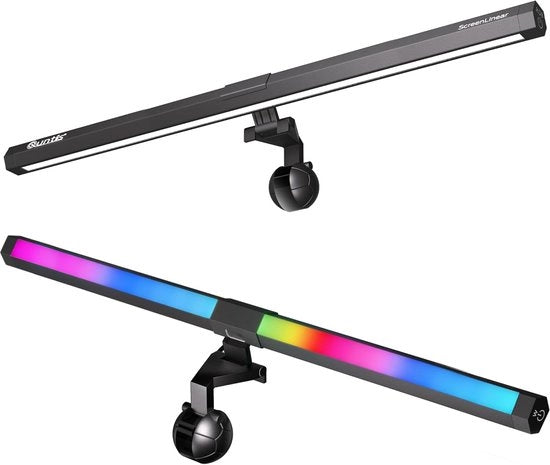 Lampada da Scrivania RGB a LED Regolabile per Monitor - 15 Colori, USB, Protezione per gli Occhi