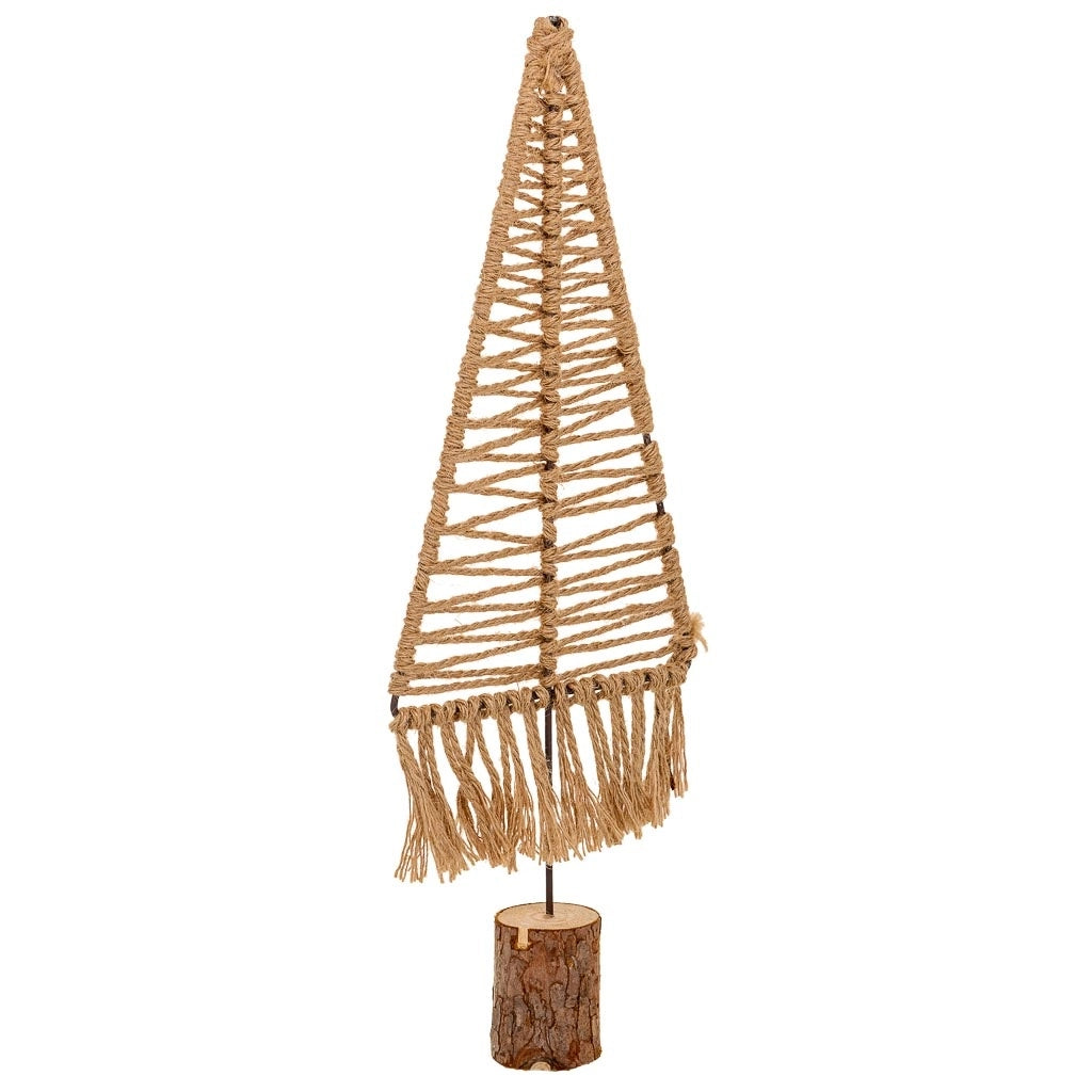 Albero decorativo in cotone intrecciato marrone 15x01x44h