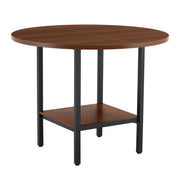 Tavolo da pranzo 4 posti con vano contenitore per cucina in MDF 100×100×77 cm noce