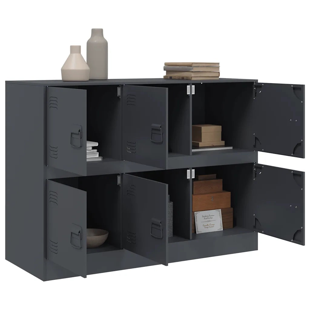 Credenza Antracite 99x39x73 cm in Acciaio