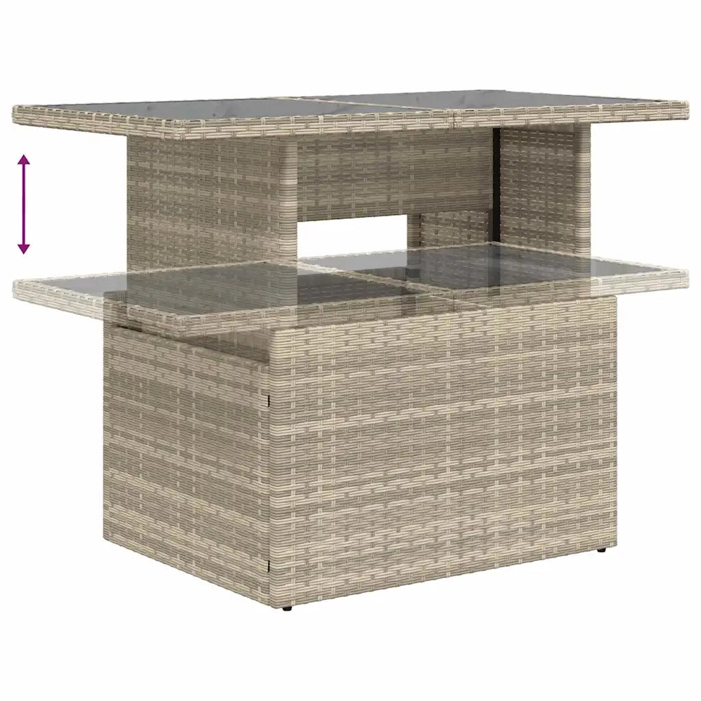 Set Divano da Giardino 8 pcs Grigio chiaro polyrattan 3348958