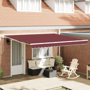 Tenda da Sole Retrattile Manuale Bordò 400x300 cm