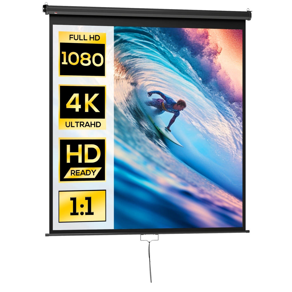 Schermo proiezione TV Home Cinema 99 pollici 4K HD ¨C zephmum ¨C 178x178 cm